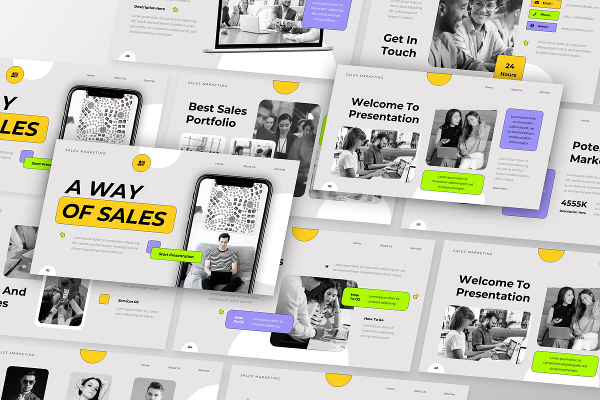 Sales Marketing PowerPoint Template, a Presentation Template by MtvtdArt (Photo 6 of 6)