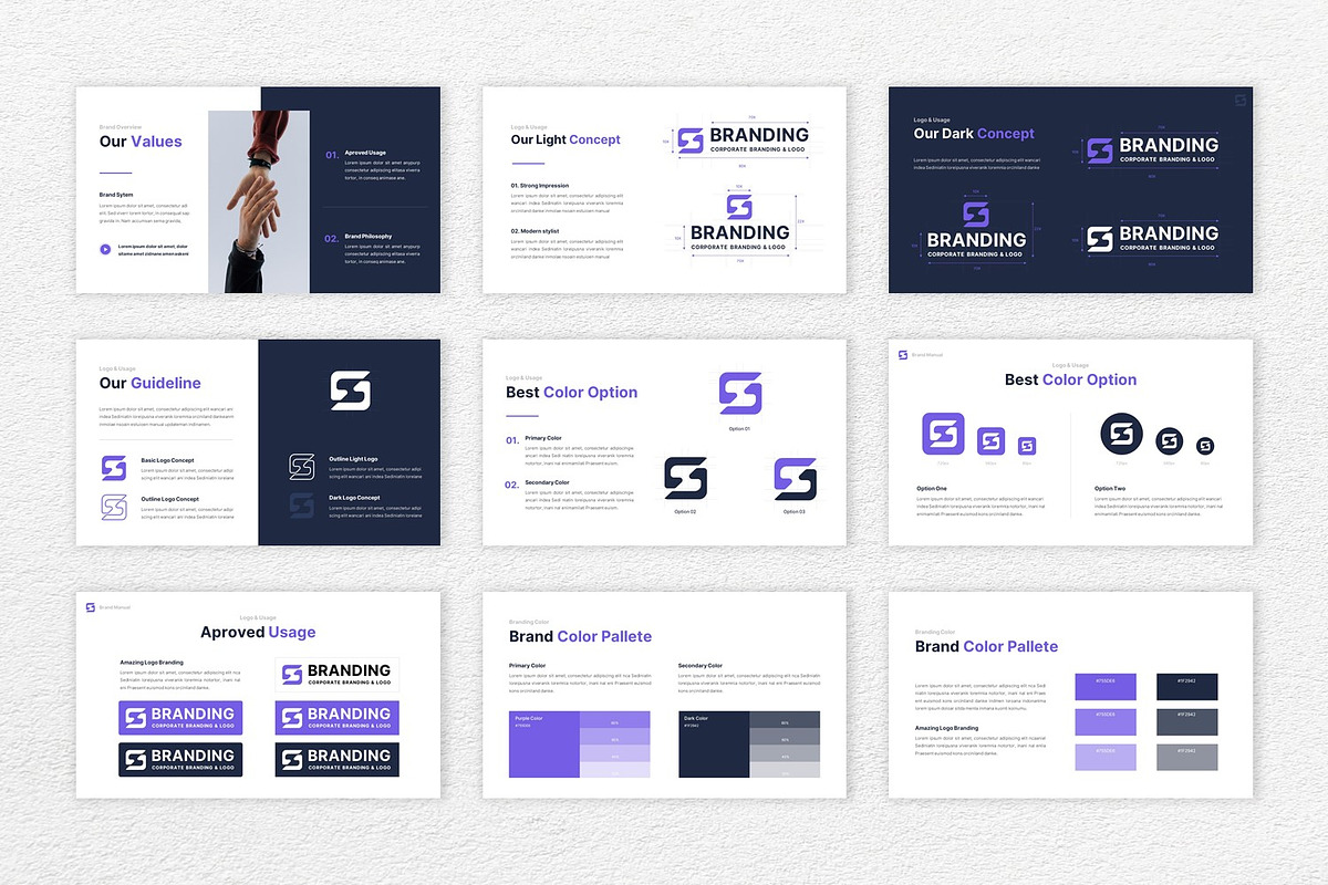 Brand Manual Google Slides Templates, a Presentation Template by BumbleGraph Studio (Photo 3 of 5)
