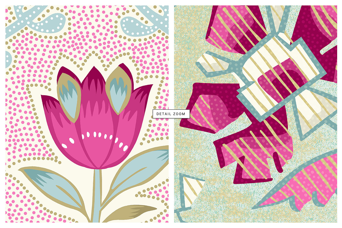 Issa Indian Buta Floral Patterns, a Pattern Graphic by Pink Linen (Photo 4 of 11)