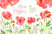 Red Poppies. Floral collection, an Illustration by OctopusArtis (Thumbnail 1 of 3)