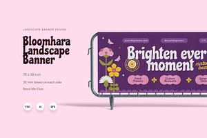 Bloomhara - Landscape Banner, a Print Template by Fannan Studio
