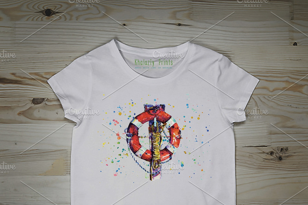 Life Buoy Ring Sublimation, an Illustration by Watercolor_Vector Graphic (Photo 7 of 8)