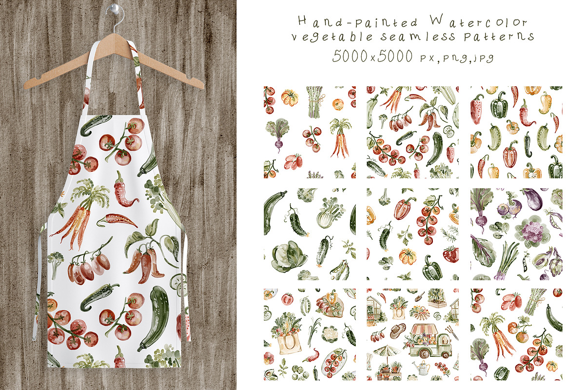 Hand-Painted Vegetable Clipart, a Food Illustration by LenArt (Photo 12 of 15)