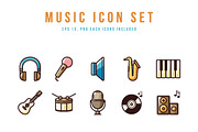 Music Icon Set, an Icon by yellowline (Thumbnail 1 of 2)
