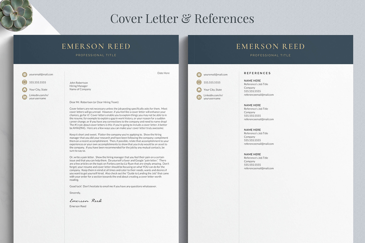 Modern Executive Resume Template, a Resume Template by Get Landed (Photo 4 of 10)
