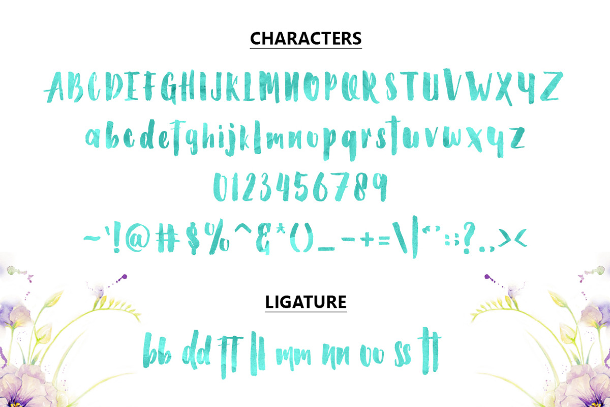 Barstilla Handpainted Typeface preview 5