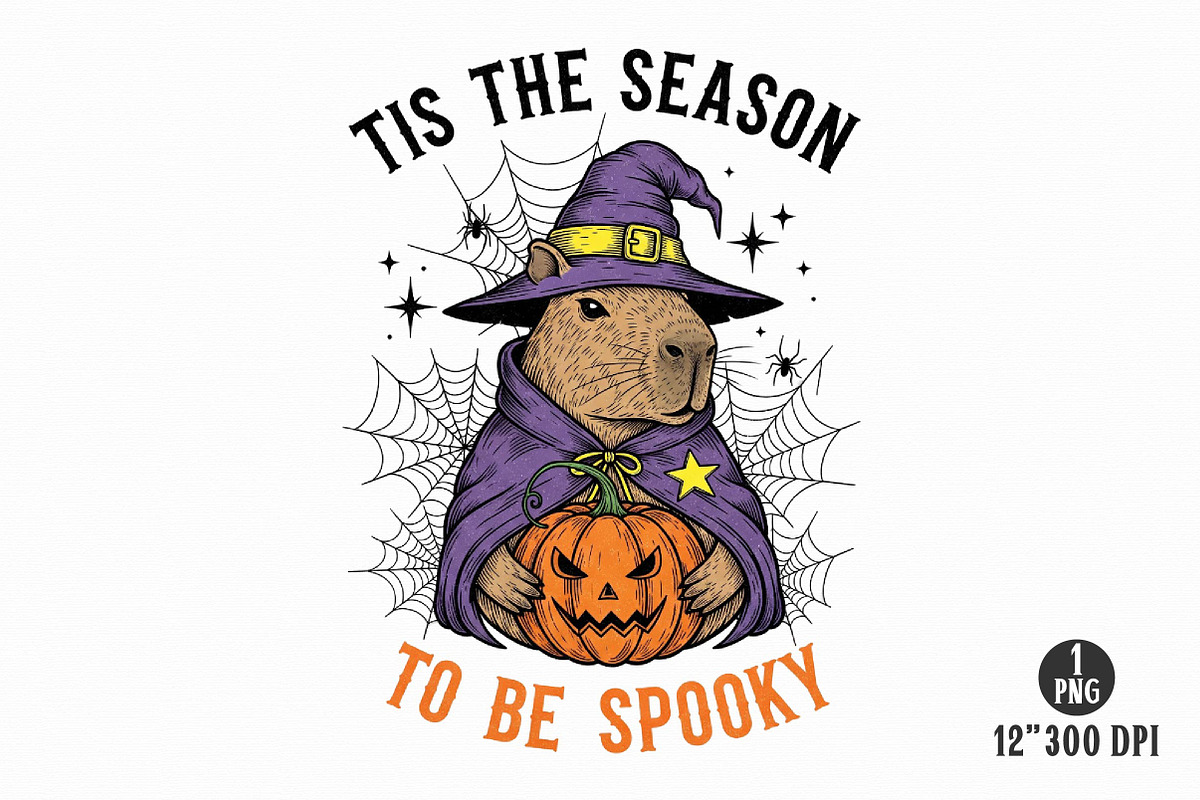 Halloween Capybara PNG Sublimation, an Illustration by Dream Creation (Photo 1 of 5)