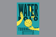 Water Polo retro vector poster set., a Sport Illustration by PoPaShop (Thumbnail 6 of 8)