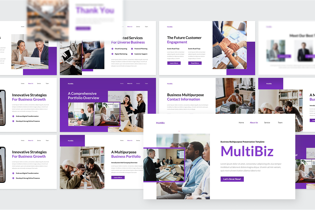 Business Multipurpose Google Slide, a Presentation Template by SquidPixey (Photo 4 of 6)