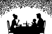 Minimalist family eating dinner, an Illustration by Amazin_art (Thumbnail 17 of 17)