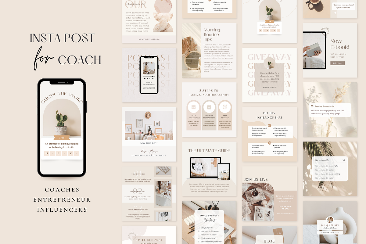 Coach Instagram Post Template, a Social Media Template by ShopRShop (Photo 1 of 9)