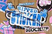 Ripped Sticker Mockup, a Product Mockup by mockstar (Thumbnail 1 of 7)
