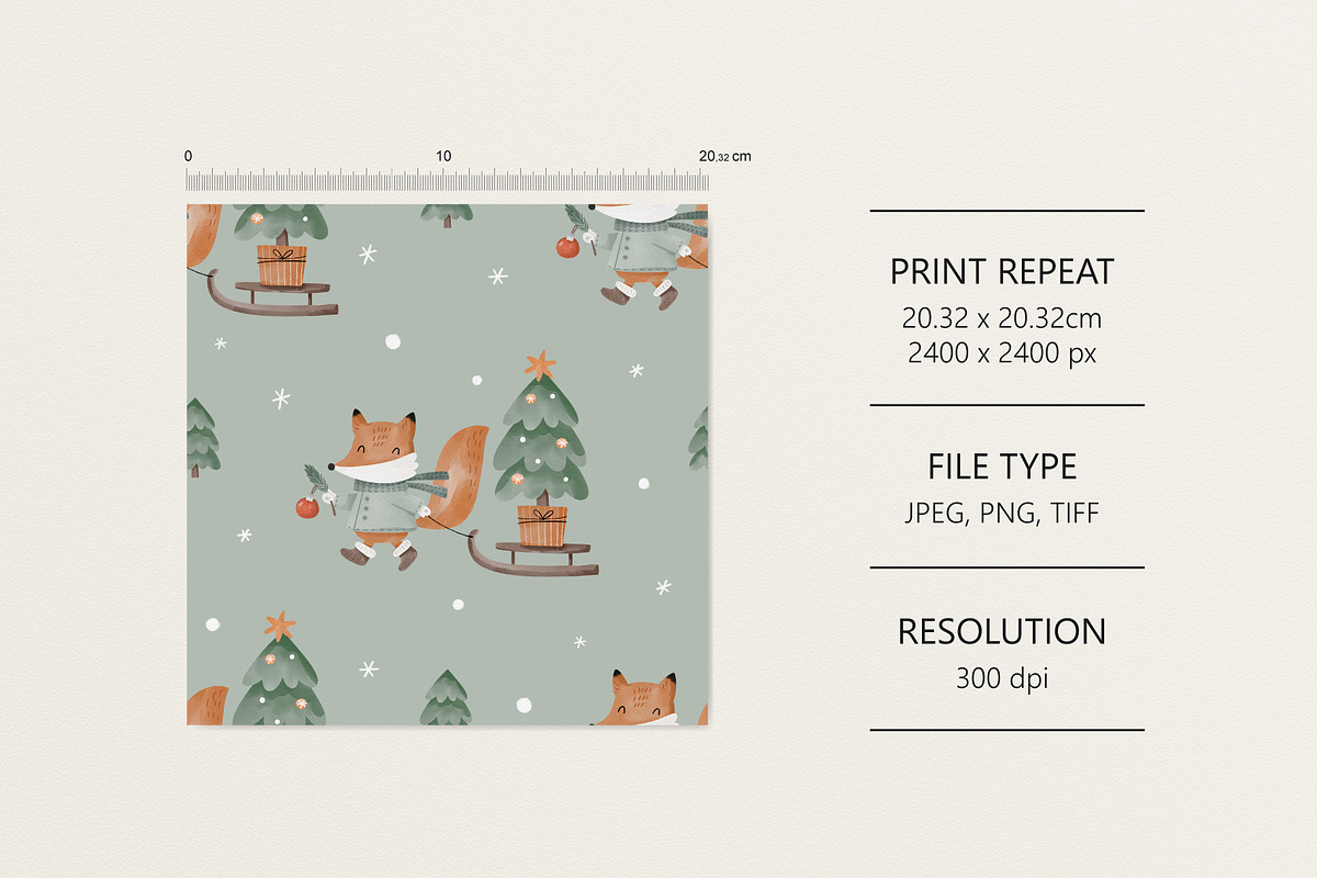 4 patterns for Christmas, a Pattern Graphic by Olena Kuznietsova (Photo 6 of 9)
