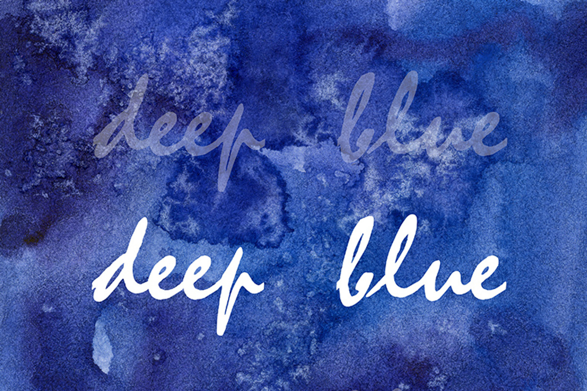 Watercolor Digital Paper Deep Blue, a Texture Graphic by AqwaColor (Photo 3 of 3)