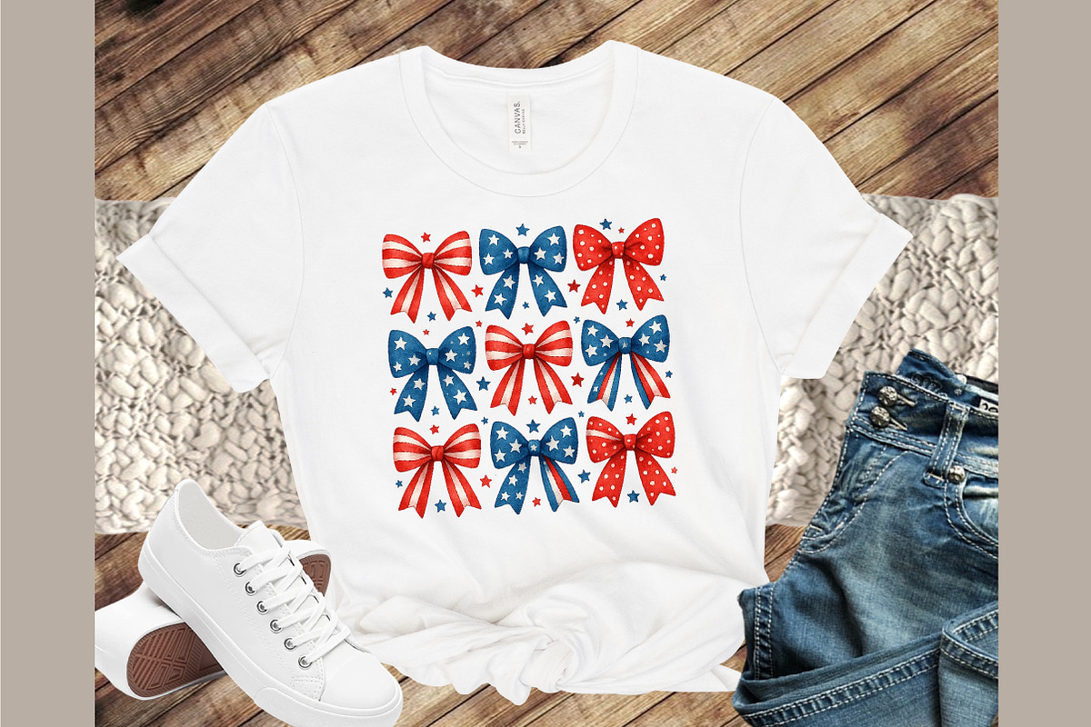 Patriotic Bows Transparent PNG Clipa, an Illustration by Sublimation Artist (Photo 3 of 9)