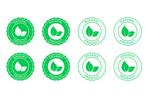 Gmo Free Emblems Set, an Object Illustration by Vector Creator