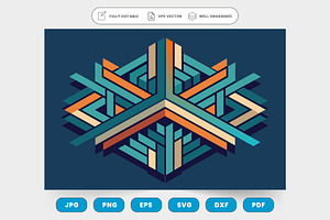 A series of overlapping lines and sh, a Graphic by SaroStock