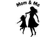 Mom and Me Mother's Day Shirt SVG, a Person Illustration by Ghagra (Thumbnail 2 of 7)