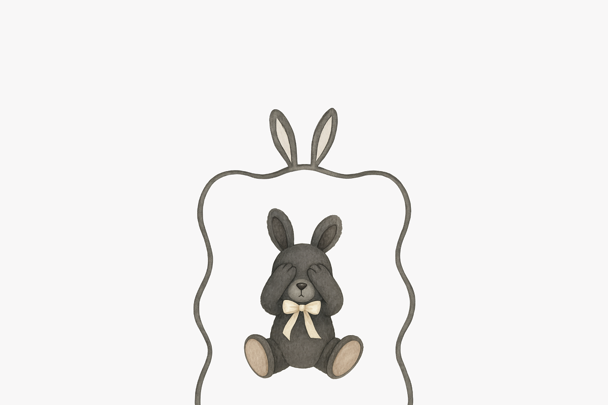 Easter Black Bunny Clipart Set, a Seasonal Illustration by Pati Paints (Photo 4 of 9)