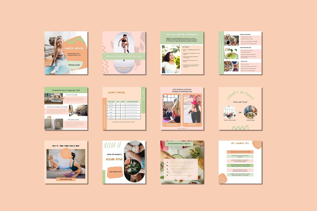 Nutrition Instagram Templates Health, a Social Media Template by Deepa Template Studio (Photo 12 of 12)