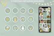 Green Christmas Instagram Templates, a Social Media Template by SunshineStudioBoutique (Thumbnail 6 of 8)