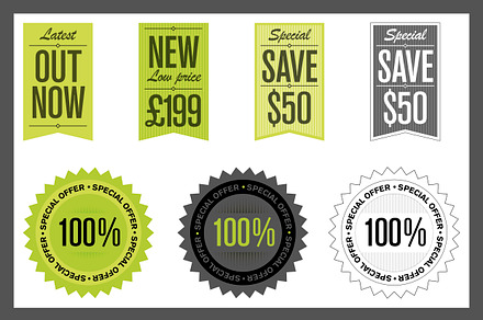 Price labels/tags/starburst