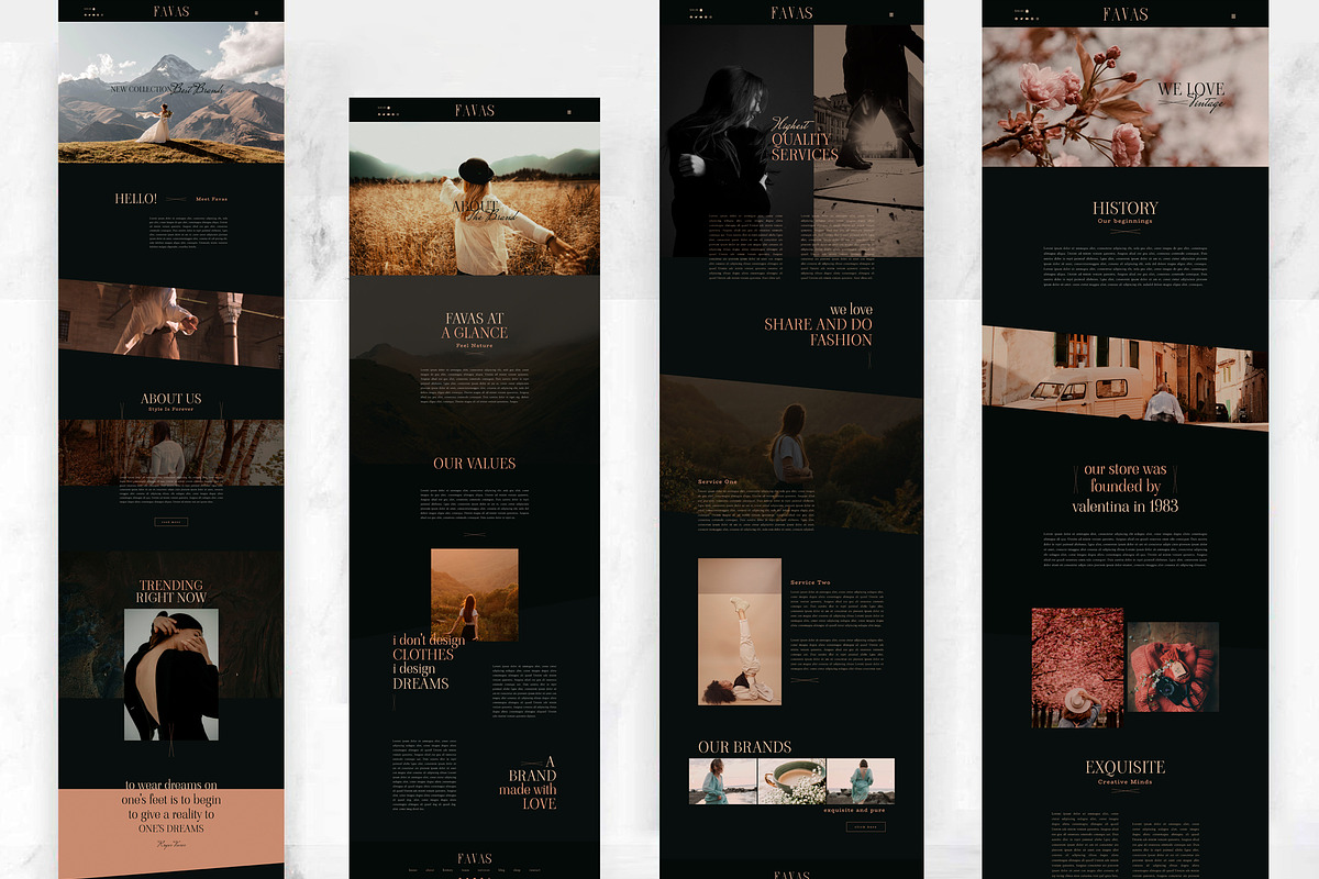 FAVAS Fashion Elementor Template Kit, an UI Kit Template by Touringxx Creative Studio (Photo 2 of 6)