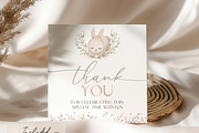 Rabbit 1st Birthday Thank You Tag, an Invitation Template by Digital_Mind (Thumbnail 3 of 7)