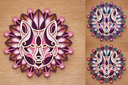 Wolf 3D Mandala - SVG Laser cut file, an Object Graphic by Arshad Ali (Thumbnail 8 of 9)