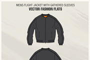 Mens Flight Jacket Fashion Flat, an Illustration by VECFASHION (Thumbnail 2 of 5)