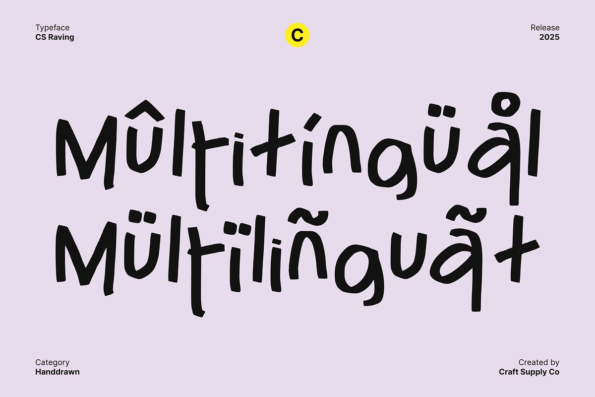 CS Raving – Messy Handwritten Font, a Handwritten Font by Craft Supply Co. (Photo 4 of 8)