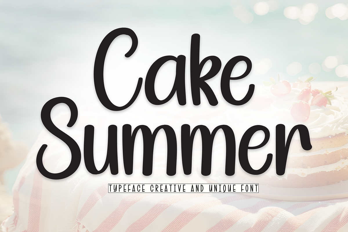 Cake Summer | Script Font, a Script Font by Scratchones (Photo 1 of 8)