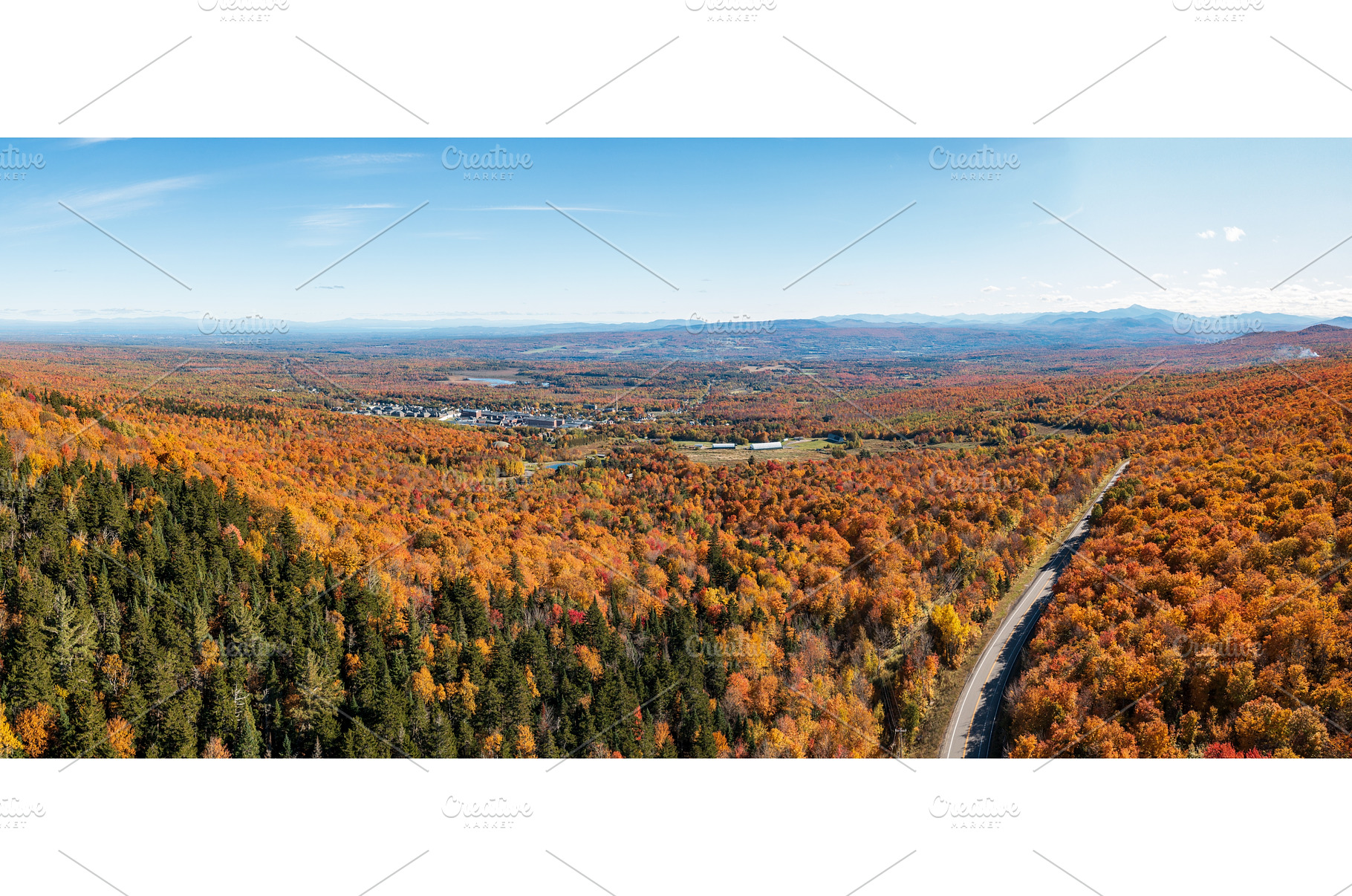 Panorama of the northern part of New, a Nature Photo by Backyard Stock