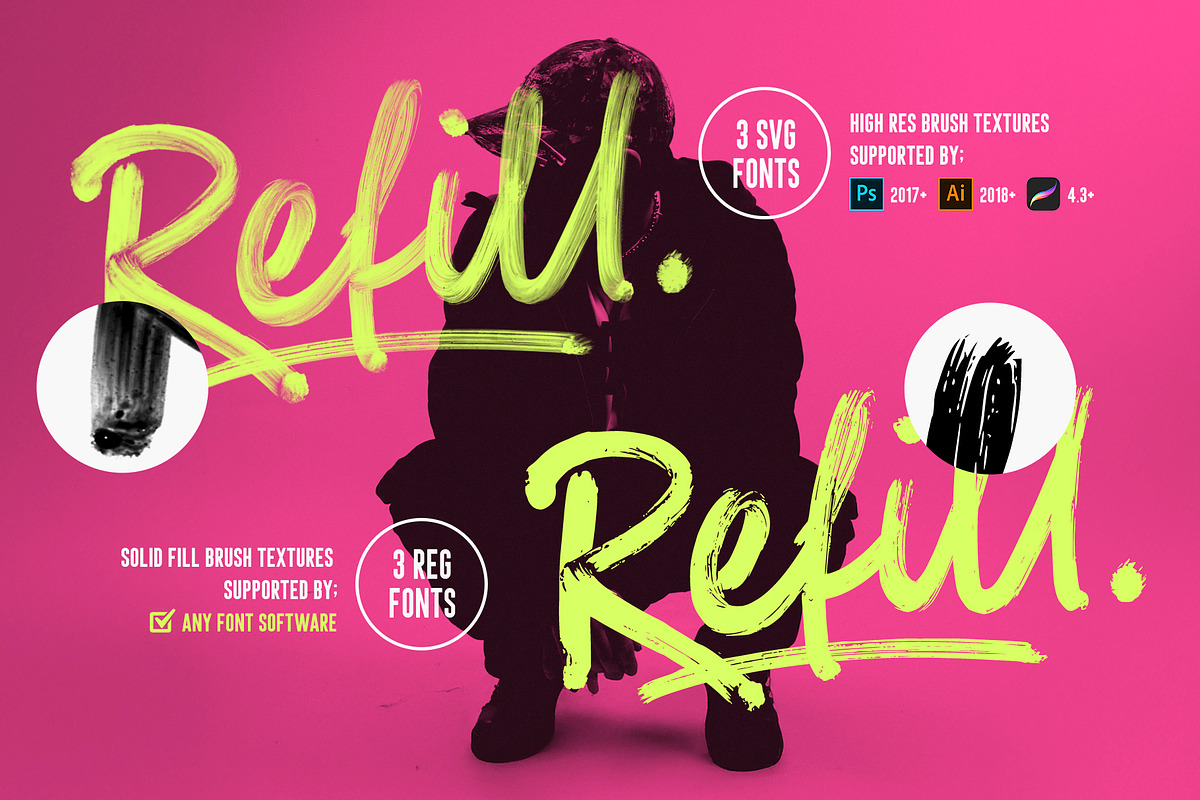 Refill SVG Marker Font Set, a Handwritten Font by Sam Parrett (Photo 8 of 9)