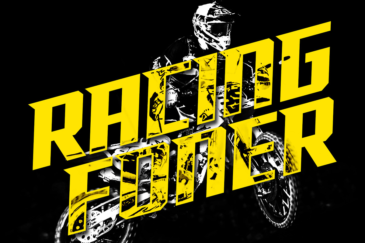 Racing Foner Regular Font Series, a Font by Multype Studio (Photo 5 of 9)