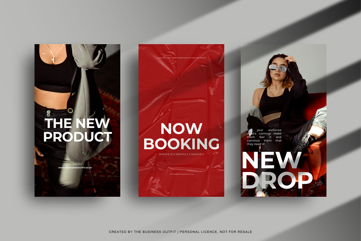 CANVA Bold Red Insta Posts & Stories, a Social Media Template by thebusinessoutfit (Photo 17 of 28)