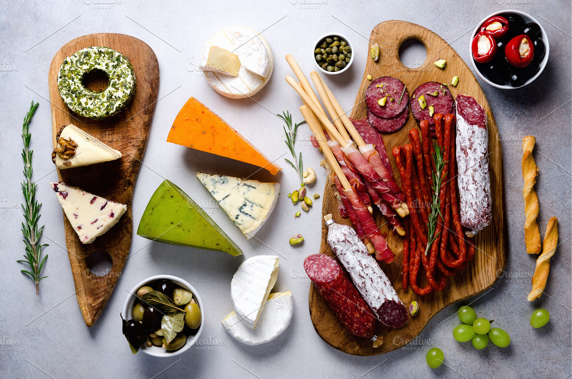 Cutting board with cold smoked meat, a Food & Drink Photo by Enjoy Photo