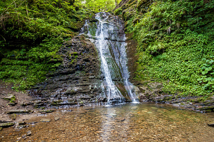 Forest waterfalls in the mountains, a Nature Photo by Photostock