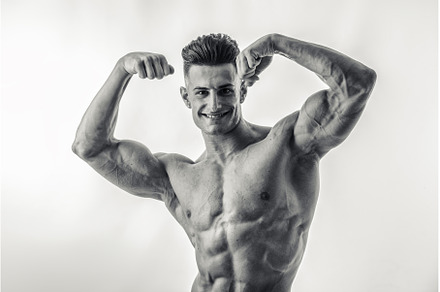 Black and White Portrait of a, a Sports & Recreation Photo by ArtOfPhotos photo store
