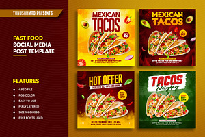 Tacos Social Media Post Template