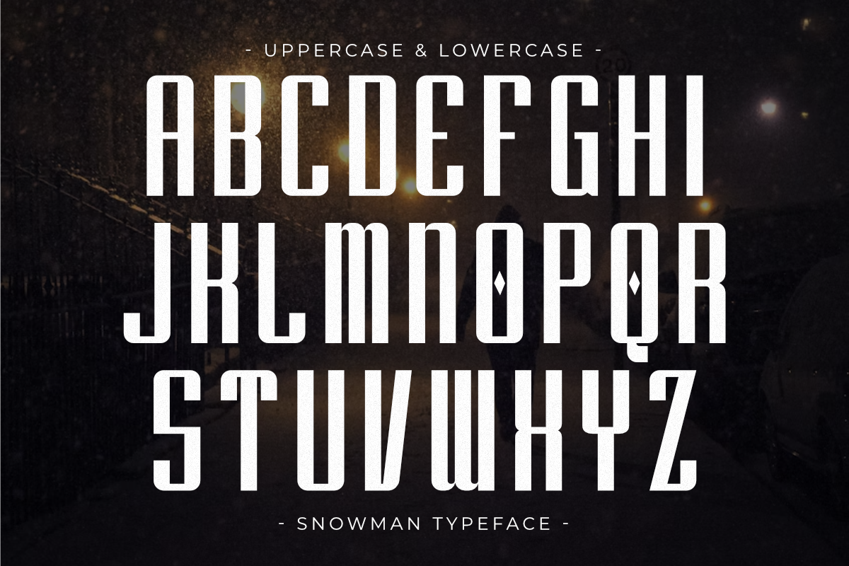 Snowman - Condensed Sans Serif, a Sans Serif Font by Pian45 Studio (Photo 2 of 8)