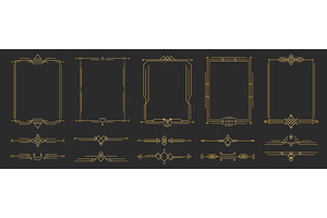 Art deco line divider frames, an Illustration by art PVP - market