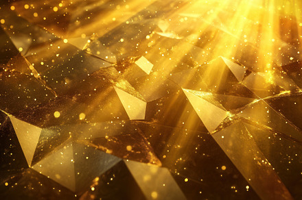 Geometric patterns glow with light, a Photo by Pavel_design