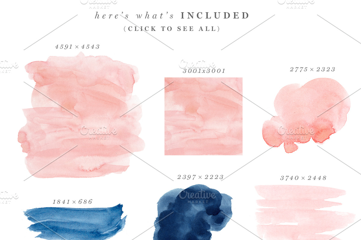 Blush and Navy Abstract Watercolor, a Texture Illustration by Essem Creatives (Photo 4 of 5)