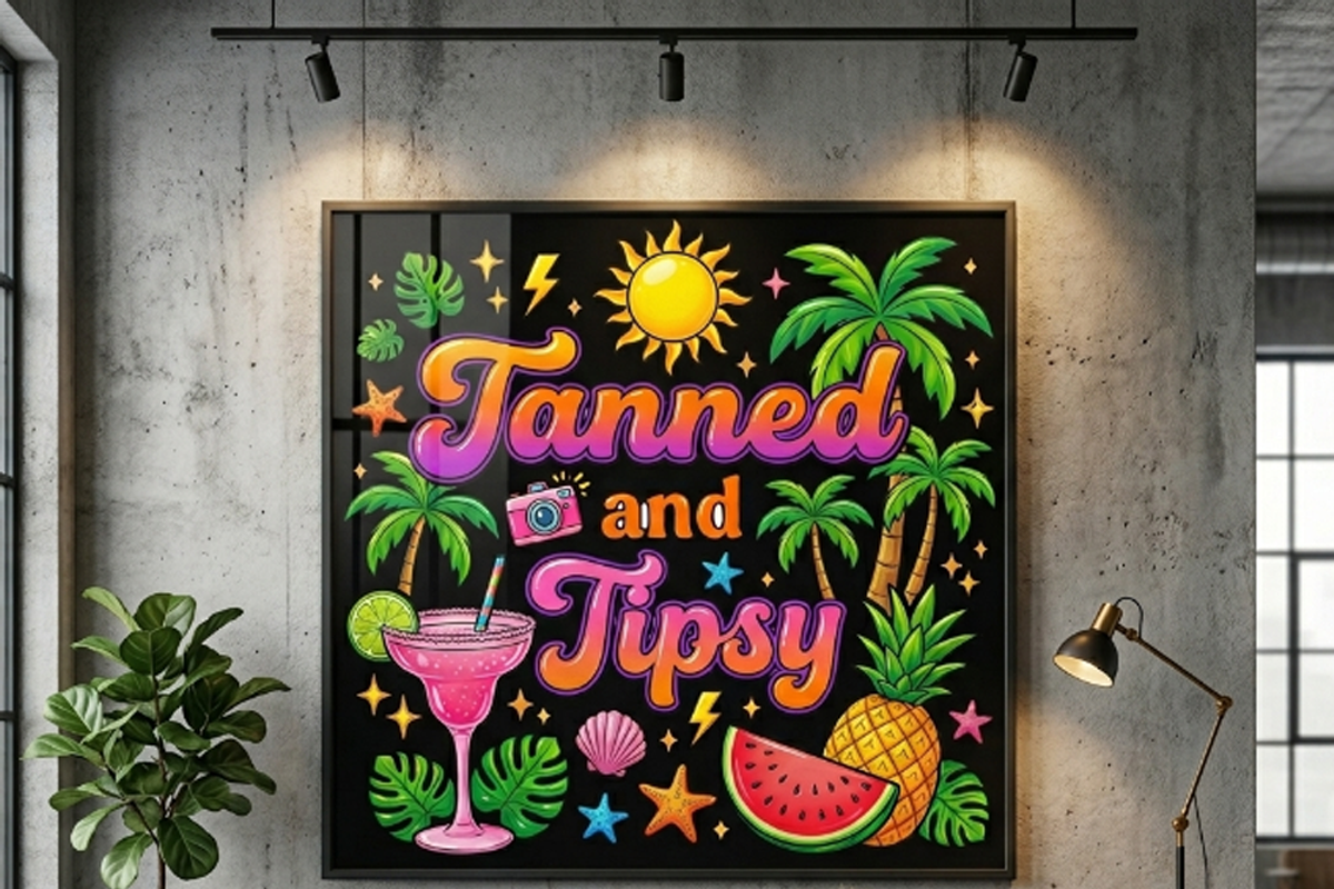 Tanned and Tipsy T-Shirt Design, a Shirt Mockup by Vector Stall (Photo 8 of 9)