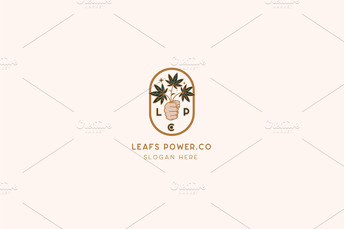 Leafs Power Cannabis Logo Template, a Branding & Logo Template by CCS Type (Photo 2 of 3)