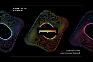 Wave Lines - 100 Vector Shapes