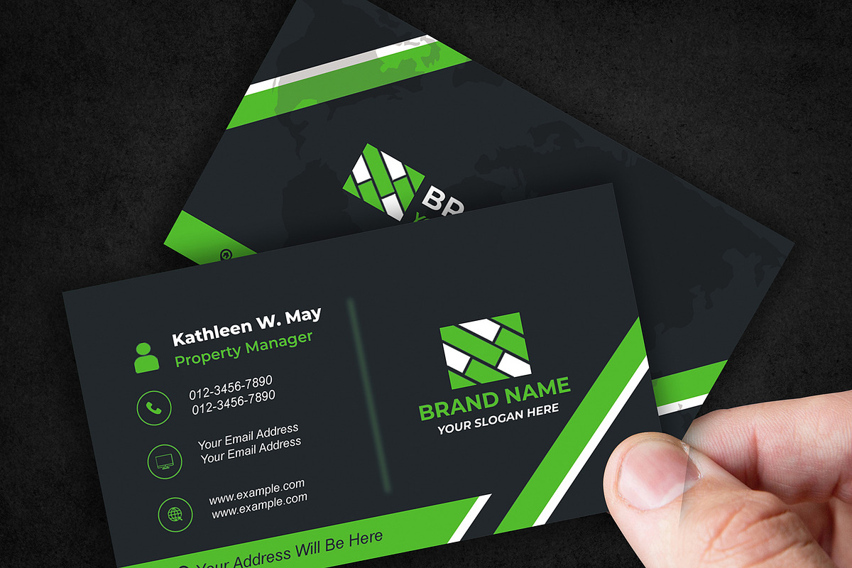 Modern Agent Card PSD preview 3