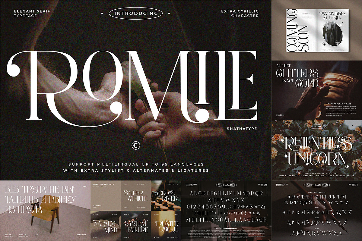 Modern Display Font Bundle 3, a Script Font by Nathatype (Photo 4 of 12)
