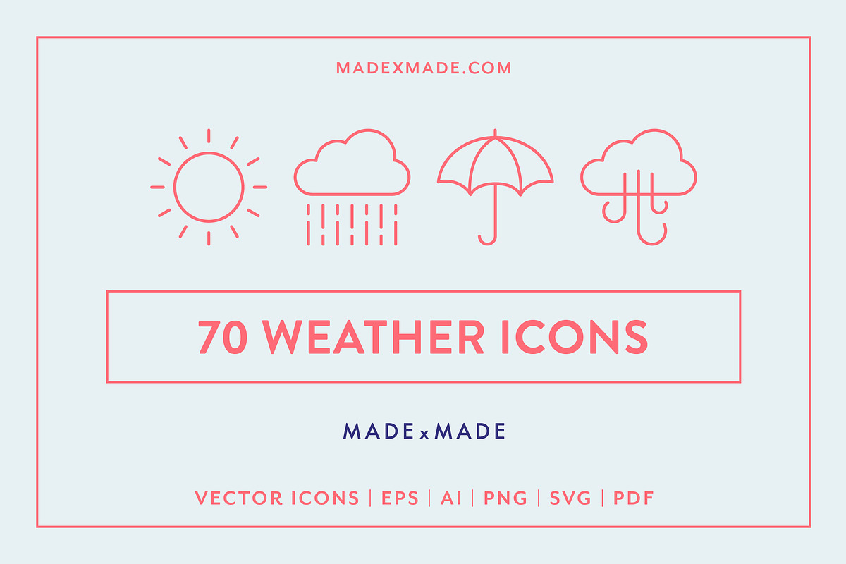 Weather Line Icons, an Outline Icon by Made by Made (Photo 1 of 7)